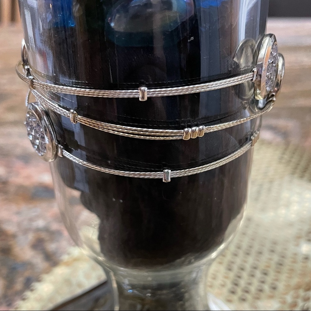Bangle Bracelet Set with Shimmery Stones - Picture 5 of 6